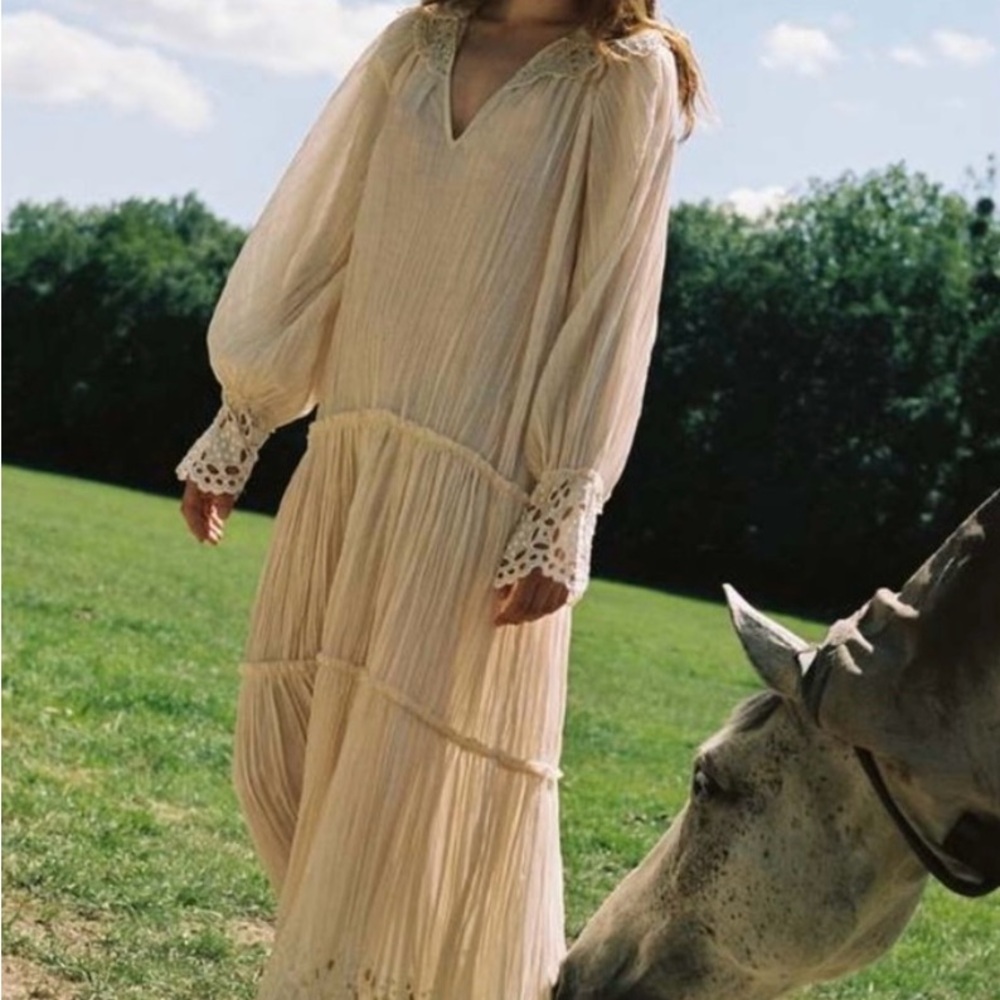 NWT- Sea New York Elise Pleated Maxi Dress
